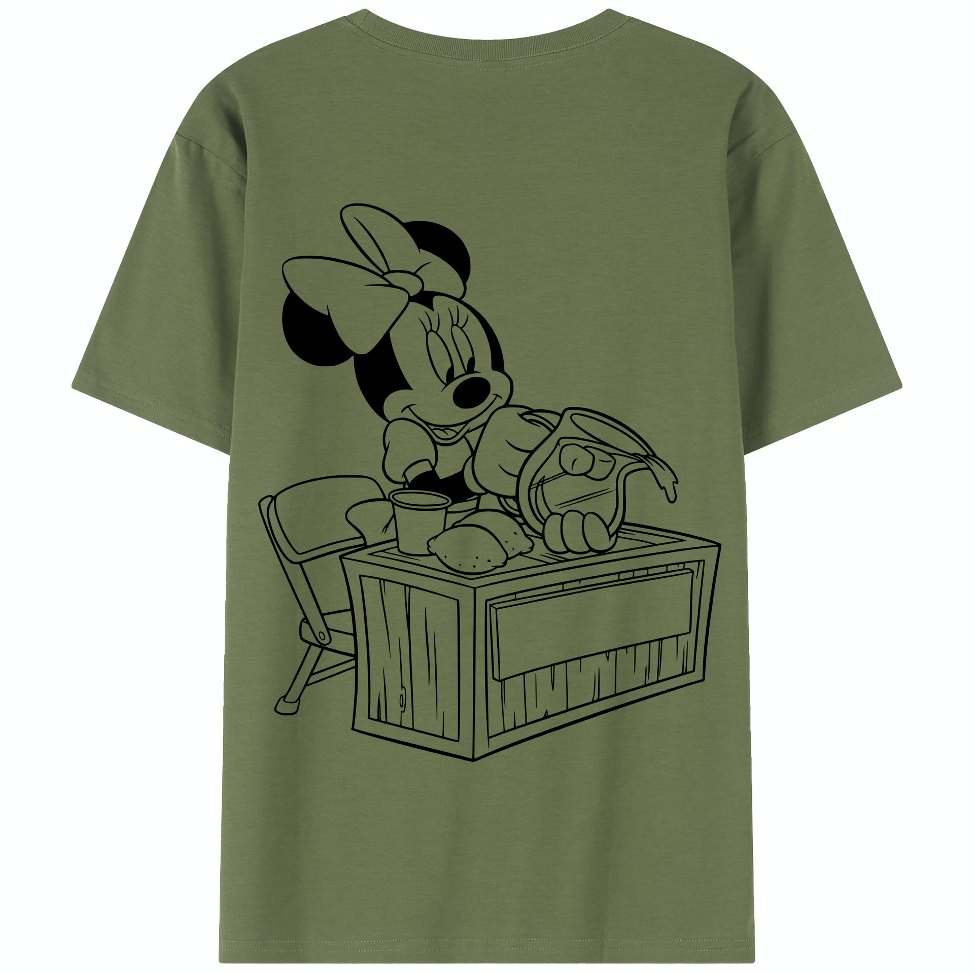 （画像用） ミッキーマウス Mickey Mouse 綿100％半袖Tシャツ（背面プリント）